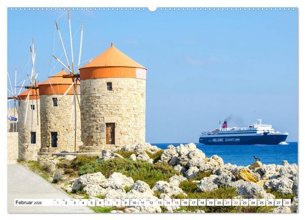 Produktbild: Rhodos - Altstadt mit Charme und Zauber (Wandkalender 2026 DIN A2 quer), CALVENDO Monatskalender