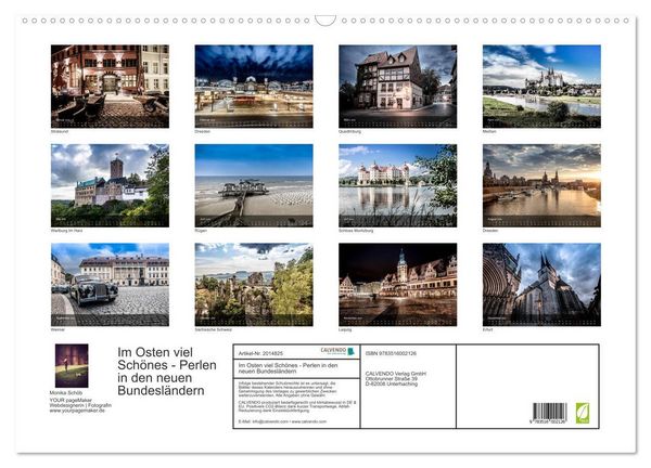 Produktbild: Im Osten viel Sch&ouml;nes - Perlen in den neuen Bundesl&auml;ndern (Wandkalender 2026 DIN A2 quer), CALVENDO Monatskalender