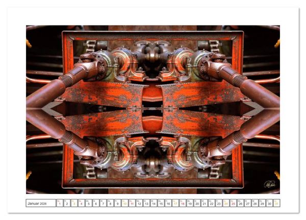 Produktbild: Faszination Spiegelung - Industrie und Technik (Tischkalender 2026 DIN A5 quer), CALVENDO Monatskalender