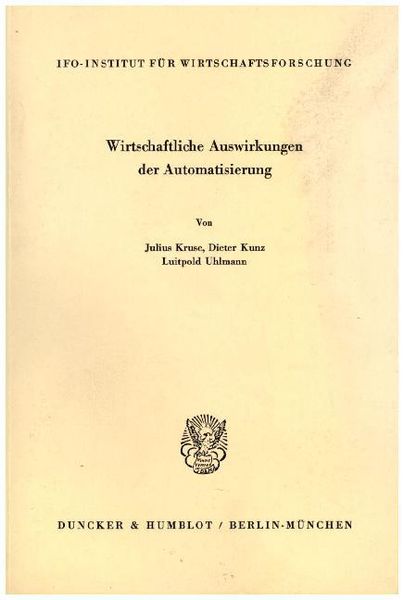 Produktbild: Wirtschaftliche Auswirkungen der Automatisierung.