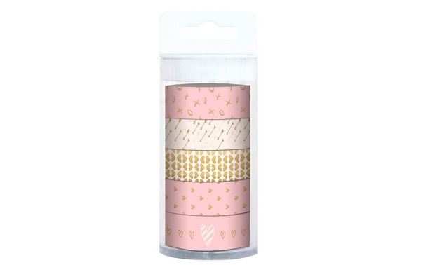 URSUS Masking Tape (Klebebnad) 5er-Set "Amor, gold"