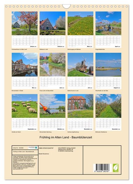 Produktbild: Fr&uuml;hling im Alten Land - Baumbl&uuml;tenzeit (Wandkalender 2026 DIN A3 hoch), CALVENDO Monatskalender