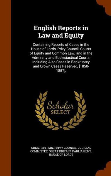 Produktbild: English Reports in Law and Equity