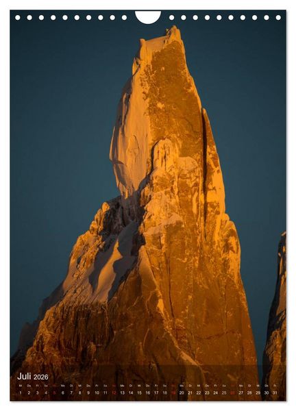 Produktbild: Magische Berge Patagoniens: Cerro Torre (Wandkalender 2026 DIN A4 hoch), CALVENDO Monatskalender