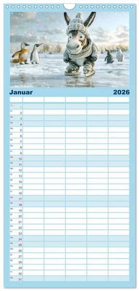 Produktbild: Familienplaner 2026 - Witzige Weisheiten f&uuml;r Kinder mit 5 Spalten (Wandkalender, 21 x 45 cm) CALVENDO