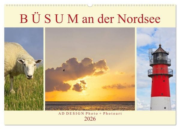 Produktbild: B&uuml;sum an der Nordsee (Wandkalender 2026 DIN A2 quer), CALVENDO Monatskalender