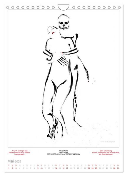 Produktbild: TOTENTANZ HERRENWAHL Haiku Zenga Photo DANCE OF DEATH MEN'S CHOICE (Wandkalender 2026 DIN A4 hoch), CALVENDO Monatskalender