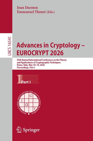 Produktbild: Advances in Cryptology - EUROCRYPT 2026