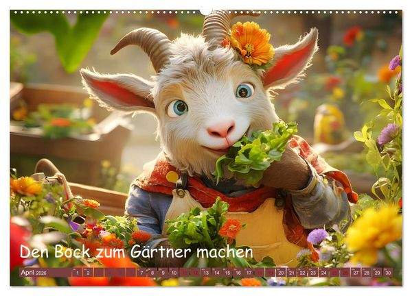 Produktbild: Witzige Weisheiten f&uuml;r Kinder (hochwertiger Premium Wandkalender 2026 DIN A2 quer), Kunstdruck in Hochglanz