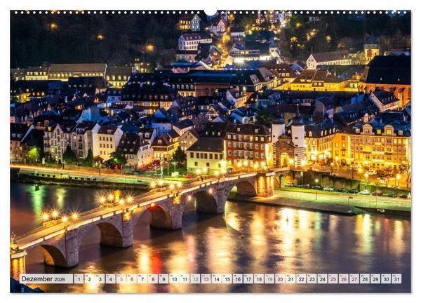 Produktbild: Romantisches Heidelberg &ndash; 12 Traummotive voller Magie und Geschichte (hochwertiger Premium Wandkalender 2026 DIN A2 quer), Kunstdruck in Hochglanz