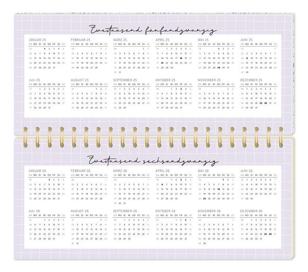 Wochenplaner 2025 Mein Jahr 2025 (mit Kalendarium) - Grafik Werkstatt