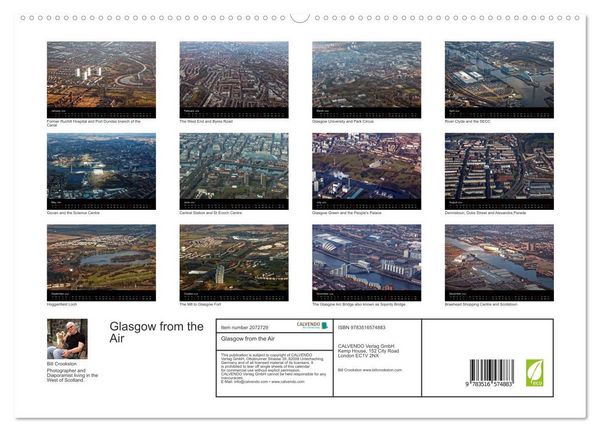 Produktbild: Glasgow from the Air (High Quality Premium Wall Calendar 2026 DIN A2 landscape),CALVENDO 12 Month Wall Calendar
