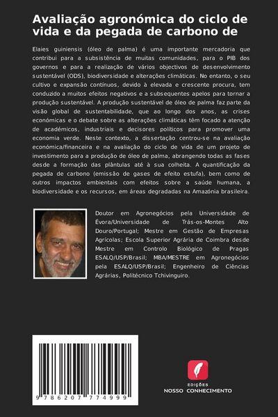 Produktbild: Avalia&ccedil;&atilde;o agron&oacute;mica do ciclo de vida e da pegada de carbono de