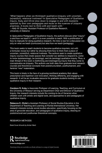 Produktbild: Speculative Pedagogies of Qualitative Inquiry