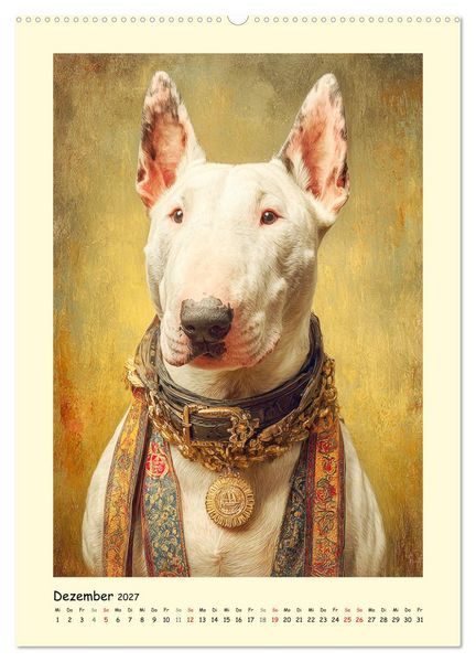 Produktbild: Gentlemen auf Pfoten. Der Bullterrier im k&uuml;nstlerischen Vintage-Stil (Wandkalender 2027 DIN A2 hoch), CALVENDO Monatskalender