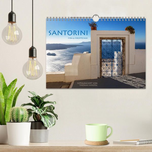 Produktbild: Santorini Fira & Firostefani (Wandkalender 2027 DIN A4 quer), CALVENDO Monatskalender