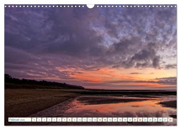 Produktbild: Sonnenunterg&auml;nge, an der Nordseek&uuml;ste vor Cuxhaven (Wandkalender 2026 DIN A3 quer), CALVENDO Monatskalender