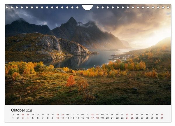 Produktbild: Farben der Lofoten - Jahreszeiten jenseits des Polarkreises (Wandkalender 2026 DIN A4 quer), CALVENDO Monatskalender