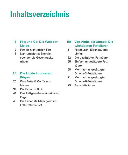 Produktbild: Fette und Fetts&auml;uren