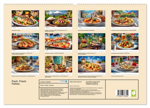 Produktbild: Fisch. Frisch. Famos. (hochwertiger Premium Wandkalender 2027 DIN A2 quer), Kunstdruck in Hochglanz