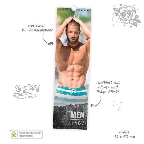 Produktbild: TR&Ouml;TSCH - Erotikkalender XL-Streifenkalender Men 2027
