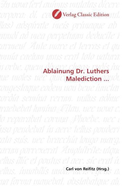 Produktbild: Ablainung Dr. Luthers Malediction ...