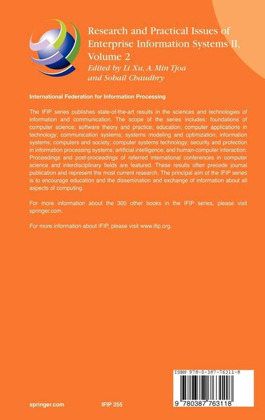 Produktbild: Research and Practical Issues of Enterprise Information Systems II Volume 2
