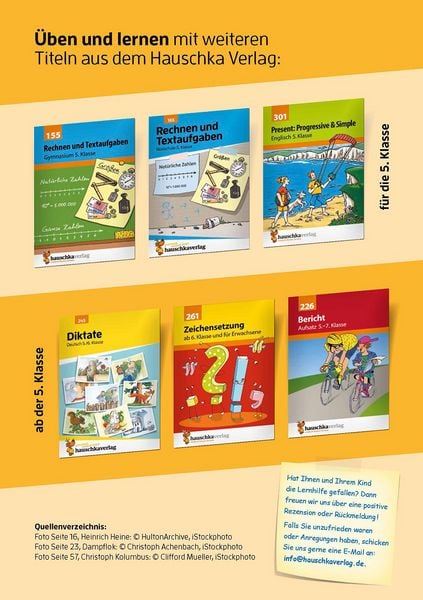 Produktbild: Grammatik 5.-7. Klasse, A5-Heft