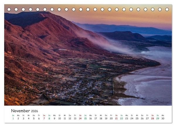 Produktbild: Mexico von oben (Tischkalender 2026 DIN A5 quer), CALVENDO Monatskalender