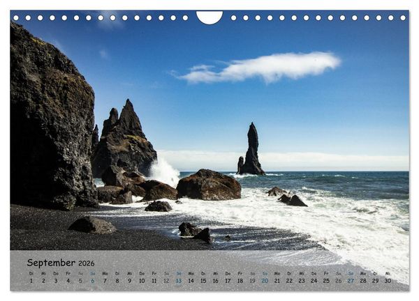 Produktbild: Island - In X Tagen um die Welt (Wandkalender 2026 DIN A4 quer), CALVENDO Monatskalender