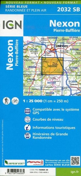 Produktbild: Nexon.Pierre-Buffi&egrave;re 1:25 000