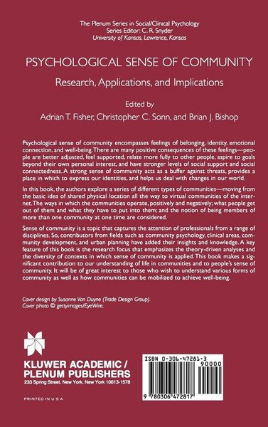 Produktbild: Psychological Sense of Community