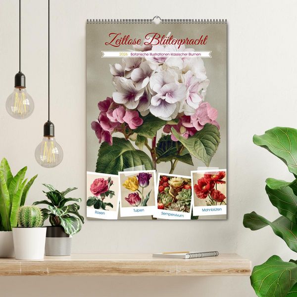 Produktbild: Zeitlose Bl&uuml;tenpracht (Wandkalender 2026 DIN A2 hoch), CALVENDO Monatskalender