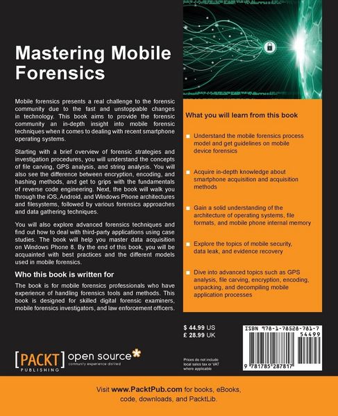Produktbild: Mastering Mobile Forensics
