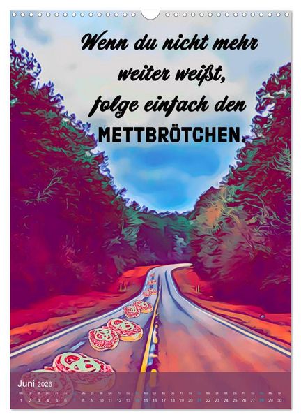 Produktbild: Mettbr&ouml;tchen Tr&auml;ume - Mettkalender (Wandkalender 2026 DIN A3 hoch), CALVENDO Monatskalender