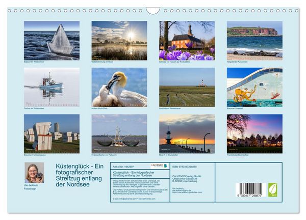 Produktbild: K&uuml;stengl&uuml;ck - Ein fotografischer Streifzug entlang der Nordsee (Wandkalender 2026 DIN A3 quer), CALVENDO Monatskalender