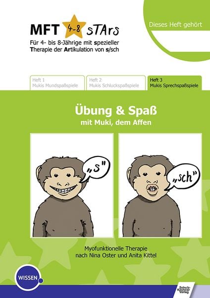 Produktbild: MFT 4-8 sTArs - F&uuml;r 4- bis 8-J&auml;hrige mit spezieller Therapie der Artikulation von s/sch &Uuml;bung und Spa&szlig; mit Muki, dem Affen