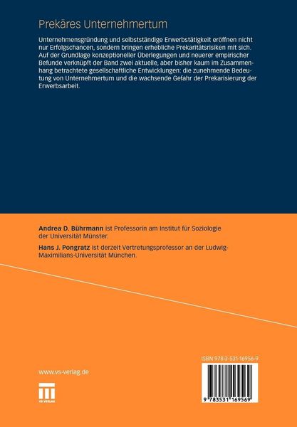 Produktbild: Prek&auml;res Unternehmertum
