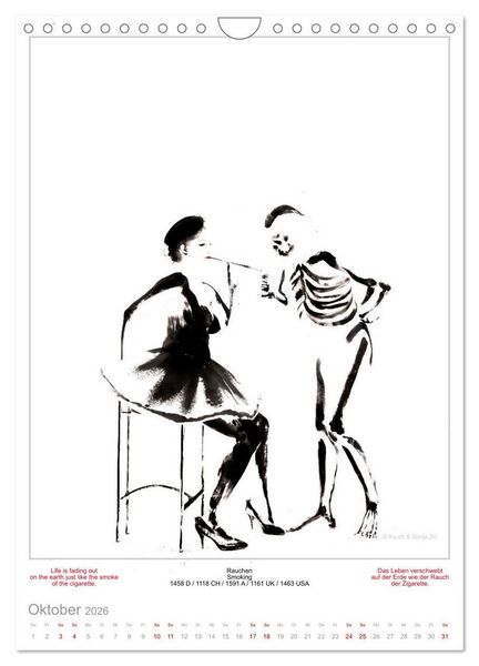 Produktbild: TOTENTANZ HERRENWAHL Haiku Zenga Photo DANCE OF DEATH MEN'S CHOICE (Wandkalender 2026 DIN A4 hoch), CALVENDO Monatskalender