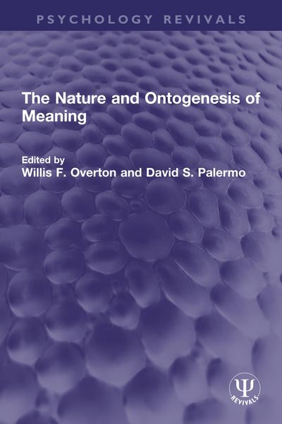 Produktbild: The Nature and Ontogenesis of Meaning