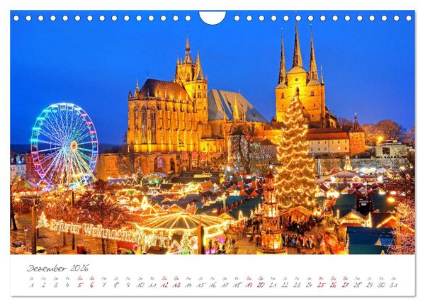 Produktbild: Erfurt - Die Landeshauptstadt mit Geschichte (Wandkalender 2026 DIN A4 quer), CALVENDO Monatskalender