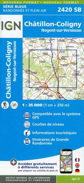 Produktbild: Ch&acirc;tillon-Coligny-Nogent-sur-Vernisson 1:25 000
