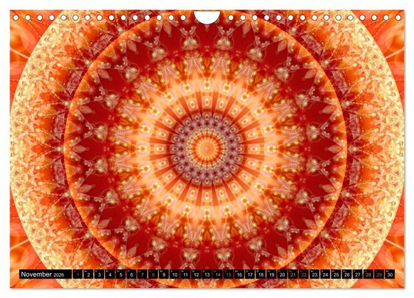 Produktbild: Energie - Mandalas in orange (Wandkalender 2026 DIN A4 quer), CALVENDO Monatskalender