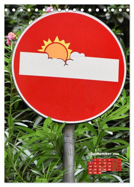 Produktbild: Clet Abraham gibt den Stra&szlig;enschildern eine ganz neue Bedeutung (Tischkalender 2026 DIN A5 hoch), CALVENDO Monatskalender