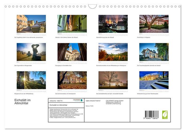 Produktbild: Eichst&auml;tt im Altm&uuml;hltal (Wandkalender 2026 DIN A3 quer), CALVENDO Monatskalender