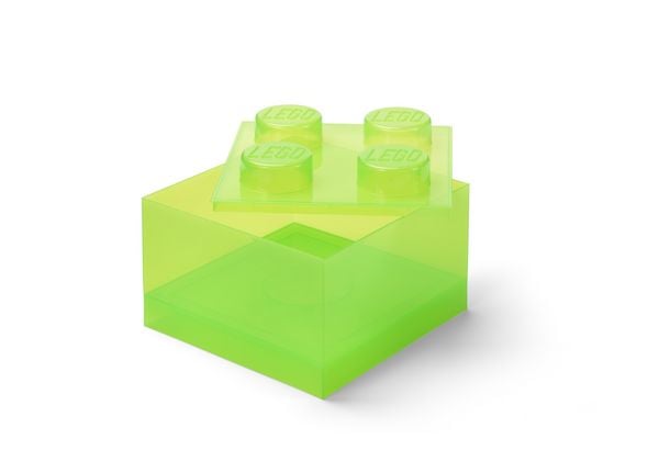 Produktbild: LEGO&reg; Aufbewahrungsstein 4 Noppen Top Lid Gr&uuml;n transparent Gr&uuml;n transparent