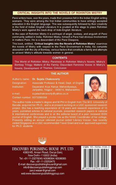 Produktbild: Critical Insights Into The Novels Of Rohinton Mistry