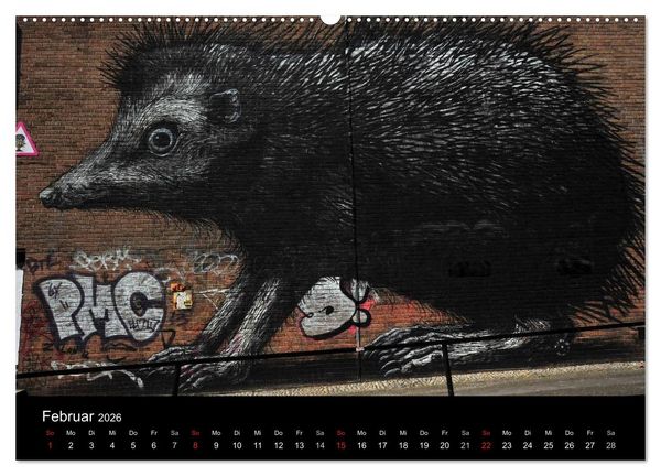 Produktbild: Urbane Kunst - Streetart 2026 (hochwertiger Premium Wandkalender 2026 DIN A2 quer), Kunstdruck in Hochglanz