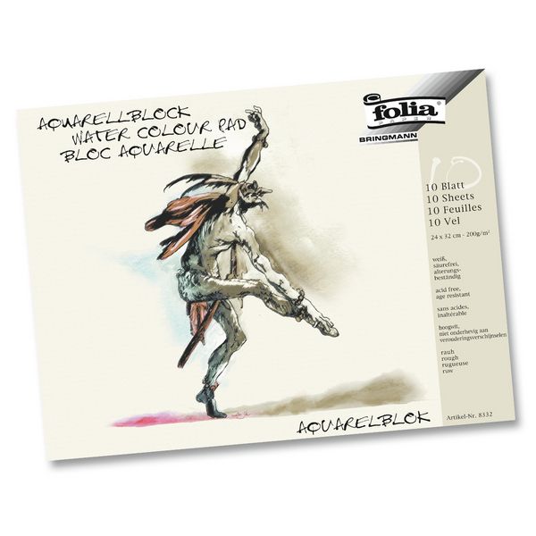 FOLIA Zeichen-Aquarell-Block, 240 x 320 mm