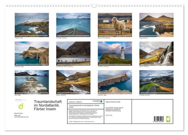Produktbild: Traumlandschaft im Nordatlantik. F&auml;r&ouml;er Inseln (Wandkalender 2026 DIN A2 quer), CALVENDO Monatskalender